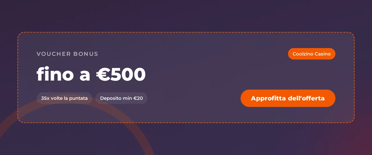 Approfitta dell'offerta di benvenuto
